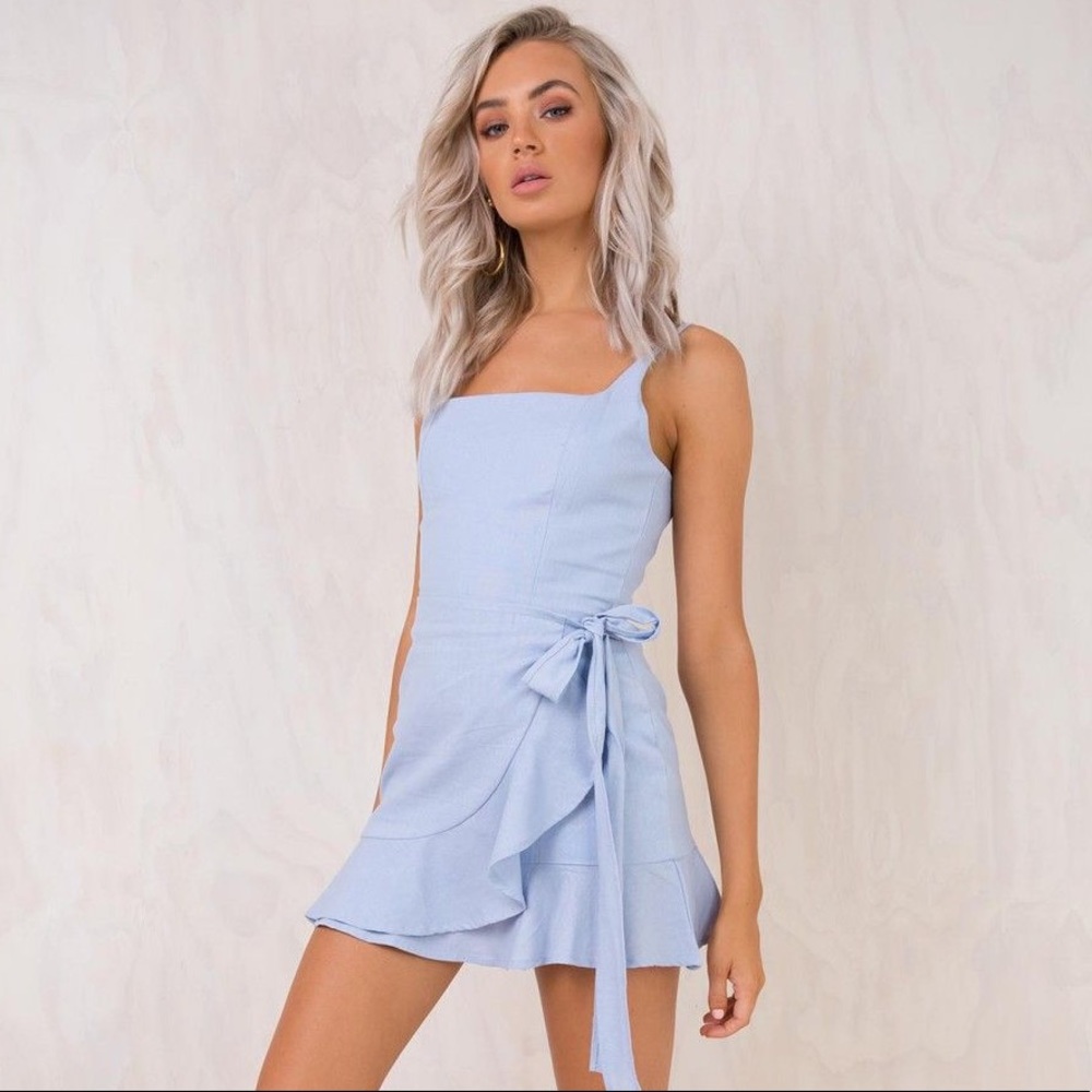 Cottage Hill Baby Blue Mini Dress - Picture 4 of 4